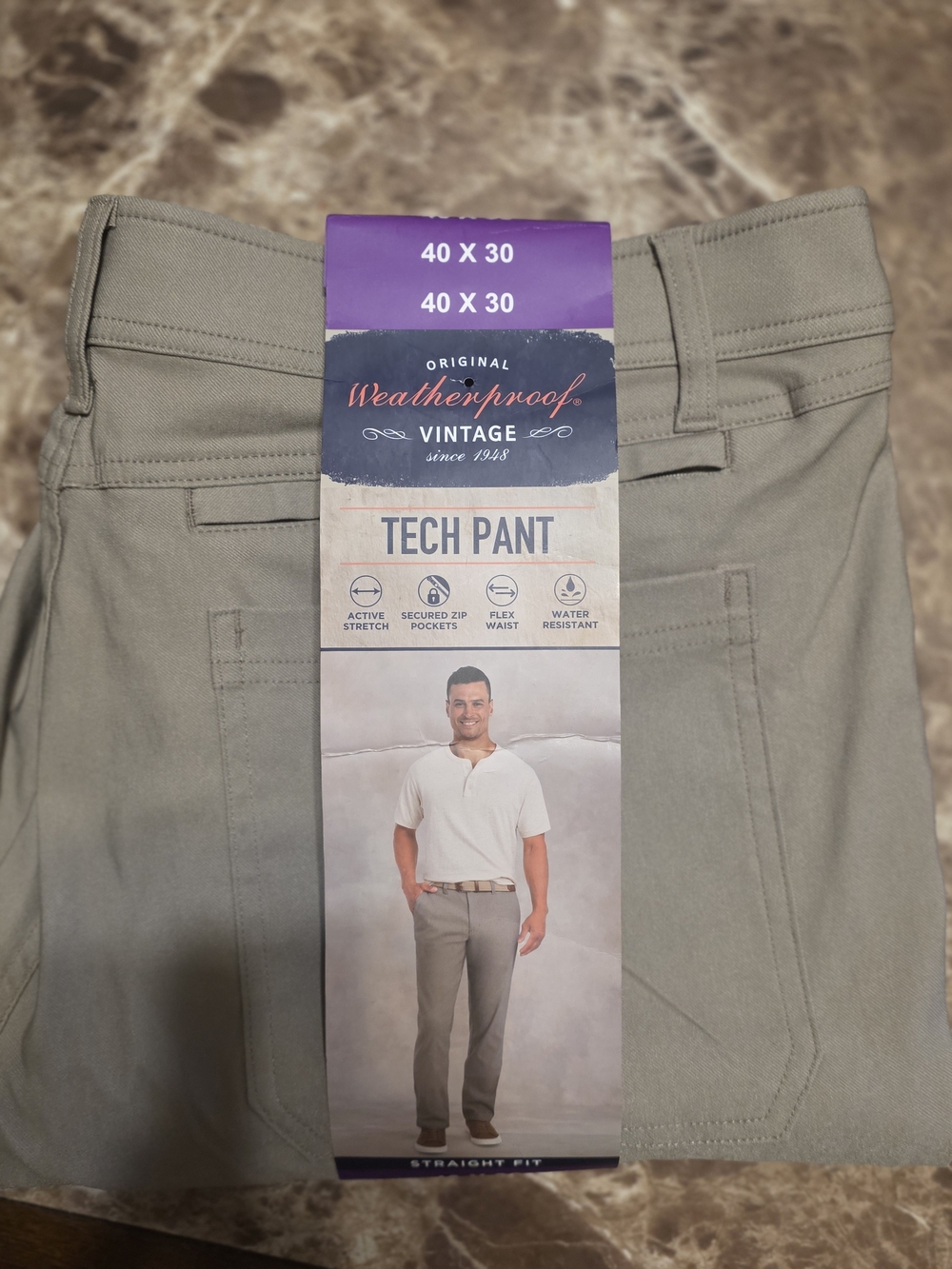 Weatherproof Men’s Tech Pant - Tan
